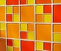 Glass Mosaic Tile Tempered Glass yellow orange red for bathroom kitchen backsplash bar pool spa 1 sq.ft #AB346