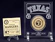 Texas Rangers 24KT Gold Coin in Archival Etched Acrylic Coins - MLB Baseball