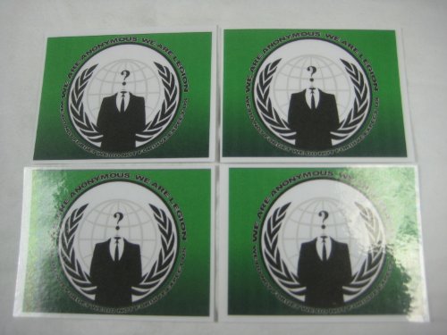 masks guy fawkes:Anonymous flag decal sticker lot x 4 Guy Fawkes V mask