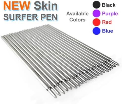 Brass Pen Tattoo Skin Marking Pen 10-pack (Red)
