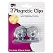 Charles Leonard Clips - Spring - Magnetic - 1-1/4" - 2/Card, 80125