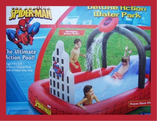 SPIDERMAN Deluxe Action Water Park - Inflatable Pool with Water Slide