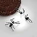 ODETOJOY 1 Pair Trendy Black Spider Stud Earring Punk Unisex Funny 3D Animal Cuff Earring Women Men Jewelery