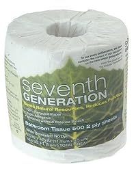 Seventh Generation Bathroom Tissue, 2-Ply Sheets, 500-Sheet Rolls (Pack of 48)
