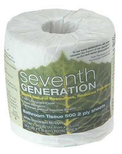 Seventh Generation Bathroom Tissue, 2-Ply Sheets, 500-Sheet Rolls (Pack of 48)