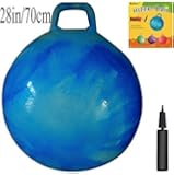 Space Hopper Ball: 28in/70cm Diameter for Age 13+, Pump Included (Hop Ball, Kangaroo Bouncer, Hoppity Hop, Sit and Bounce, Jumping Ball)