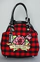 Betsey Johnson The Dome Tote in Red Inked Up,Bags (Handbags/Totes) for Women