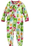 Carter's Kids Girls Frog and Hearts Fleece Footed Sleeper Pajamas (Kids Sizes 4-7)