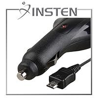 INSTEN Micro-5 Pin Retractable Car Charger, Black