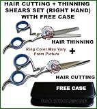 Hair Cutting Scissor + Hair Thinning Scissor 6'' PERFECT FOR BARBERS , BEAUTICIAN & BEAUTY SALON #21RHJPAIR