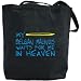 Canvas Tote Bag Black  My Belgian Malinois Waits For Me In Heaven  Dog