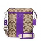 Coach Signature Legacy Swingpack Crossbody Bag 48452 Khaki Ultraviolet