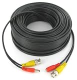 Best Price 100' Black CCTV Camera Siamese Coax Cable with Power Wire