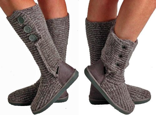 EyeCatchShoes - Ladies Winter Warm Snugg Cardy Knitted Boot