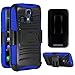 CASEFORMERS Duo Armor BLUE for Kyocera Hydro Icon Combo Case with Stand and Holster