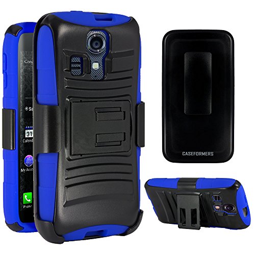 CASEFORMERS Duo Armor BLUE for Kyocera Hydro Icon Combo Case with Stand and Holster