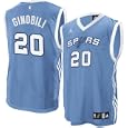 adidas San Antonio Spurs #20 Manu Ginobili Light Blue NBA World Replica Jersey