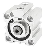 uxcell エアシリンダ アルミニウム材質 アルミハウジング シングルロッド KSDA32x10