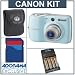 Canon Powershot E1 Digital Camera Kit, Blue, 2 GB SD Memory Card, Camera Bag, 4 AA Nickel Metal Hydride (NiMH) 2900 mAH Rechargeable Batteries with 4-Hour AA & AAA Quick Charger, 110/220 volt