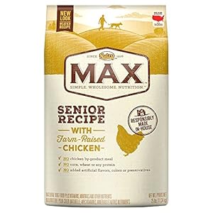 NUTRO MAX Senior Recipe With Farm Raised Chicken Dry Dog Food 25 Pounds