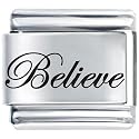 Believe Laser Italian Charm