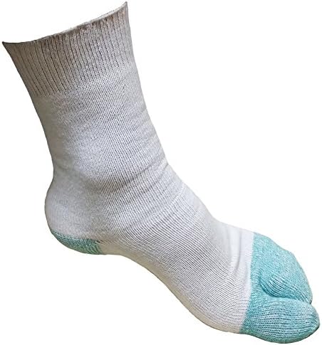 Tabi Socks, 6 pairs/ Flip Flop Socks-Athletic Flip/ Geta Socks (Green, US 6-8.5)