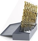 Vermont American 12525 29 Piece 1/16-Inch to 1/2-Inch 3/8-Inch Reduced Shank Titanium Twist Drill Bit Assortment in Metal Index
