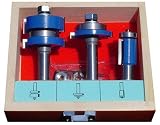 Woodline USA WL-2038 3-Piece 1/2-Inch Shank Offset Tongue and Groove Router Bit Set