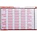 2013 Red Year Wall Planner With Pen And Stickers Kit