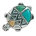 Southwestern Sterling Silver Mosaic Inlay Turtle Pendant/ Pin