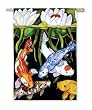 Koi Pond Silk Reflections Regular Size Flag