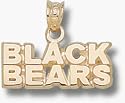 Maine Black Bears "Black Bears" Pendant - 14KT Gold Jewelry