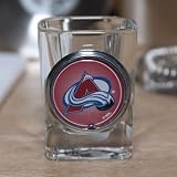 NHL Colorado Avalanche Crystal Coat Emblem 2 oz. Square Shot Glass