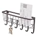 InterDesign York Lyra Wall Mount Mail and Key Rack, Bronze