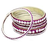 Chamak by priya kakkar 6 Hot Pink Bangles with