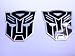 Transformers Autobots Aluminum Emblems Black (Pair)