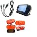 Orange Color Leather Case for Sony PSP + Psp 2-in-1 Usb Data Transfer / Charger Cable + Charger Stand Cradle for Sony PSP