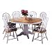 Kitchen & Housewares : 7 Piece Farmhouse Dining Set, white/natural