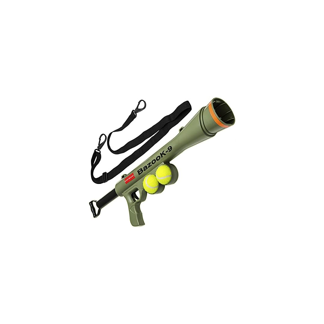 BazooK9 Tennis Ball Launcher Gun Rated Best Dog Toy Includes 2