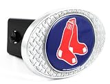 MLB Boston Red Sox Metal Diamond Plate Trailer Hitch Cover