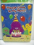 Barney Party Invitations (Please Come to My Party!)