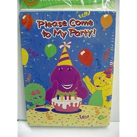 Click here to buy Barney Party Invitations (Please Come to My Party!) by American Greetings.