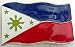 Philippines Flag Chrome/Enamel Belt Buckle Filipino Image