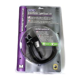Monster Cable ILS100 Interlink LightSpeed 100 High-Performance Digital Fiber-Optic Cable, Toslink-to-Toslink
