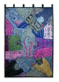 Review Novica  / Cotton wall hanging, 'Fair at Night'