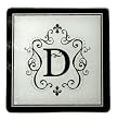 Monogram Elegant Glass Trivet - D Monogram Elegant Glass Trivet - D
