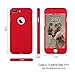 VANCKE iPhone 7 Plus case,Full Body Slim Fit Case with Tempered Glass Screen Protector Ultra Thin Light Weight Hard Snap-On for Apple iPhone 7 Plus 5.5 inch (red)