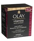 Olay Vitamins Total Effects Beautiful Skin & Wellness Dietary Supplements, 30 Daily Packets (Pack of 2)