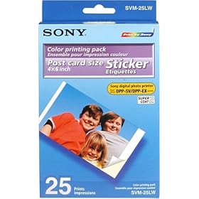 Sony SVM-25LW Cartridge and Paper for Digital Photo Printer by