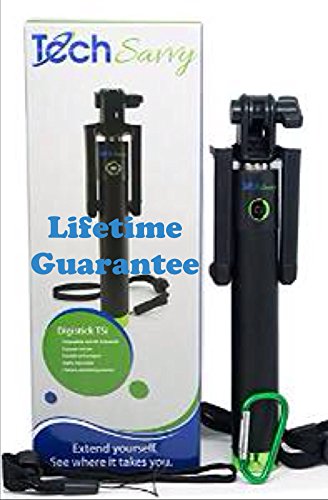 Selfie Stick for IPhone 6 6+ 5S Samsung Galaxy and android. Lifetime Guarantee on your Digistick TSI U-shaped monopod with Bluetooth remote shutter.